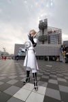 bleach blonde_hair boots cosplay crossplay eyepatch gloves makii sword tesla uniform rating:Safe score:0 user:nil!