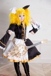 blonde_hair cosplay detached_sleeves dress guitar hairbow kagamine_rin meltdown_(vocaloid) saku scene_ever_4 thighhighs twintails vocaloid rating:Safe score:2 user:nil!