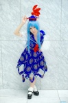 blouse blue_hair cosplay hat jumper kamishirasawa_keine maropapi socks touhou rating:Safe score:1 user:nil!