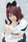 apron cosplay dress hairbow kuroda love_live!_school_idol_project maid maid_uniform nishikino_maki red_hair rating:Safe score:0 user:nil!