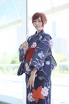 cosplay fan love_live!_school_idol_project nishikino_maki red_hair tamago yukata rating:Safe score:0 user:nil!