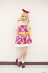 aikatsu! blonde_hair cosplay dress hairbow hoshimiya_ichigo paco socks rating:Safe score:0 user:nil!