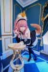 alternative_&_maid_concept animal_ears apron black_legwear cleavage cosplay detached_sleeves dress ely fate/grand_order fate/series fox_ears hairband maid maid_uniform pink_hair tail tamamo_no_mae thighhighs rating:Safe score:0 user:nil!