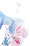 arrow bow choker cosplay dress gloves hairbows kaname_madoka mumuko pink_hair puella_magi_madoka_magica twintails rating:Safe score:0 user:pixymisa