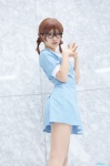 aopi cosplay glasses hirasawa_yui k-on! pantyhose sailor_dress sheer_legwear twin_braids rating:Safe score:3 user:nil!