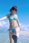 beach bikini cleavage hello_project_digital_books_65 kamei_eri ocean ponytail side-tie_bikini swimsuit wet rating:Safe score:0 user:nil!