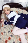 apron asazumi_yuumi bed blonde_hair choker cosplay dress garter_belt hairband holly maid maid_uniform thighhighs wataridori_ni_yadorigi_wo zettai_ryouiki rating:Safe score:0 user:nil!