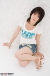 denim girlz_high hikari miniskirt skirt torn_clothes tshirt rating:Safe score:2 user:nil!