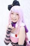 alice_(fairytale_requiem) arm_warmers cosplay dress fairytail_requiem hairbow kaieda_kae pink_hair scarf rating:Safe score:0 user:nil!