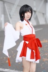 cosplay detached_sleeves fuuka_(iv) miko pleated_skirt skirt tagme_model tagme_series yukata rating:Safe score:0 user:nil!
