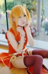ayana cosplay orange_hair original pantyhose qipao shii thighhighs twintails rating:Safe score:6 user:nil!