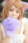 akuseru_warudo animal_ears cat_ears cat_paws cosplay dress inami_yuri kurashima_chiyuri paw_gloves rating:Safe score:0 user:pixymisa