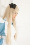 alice_in_wonderland alice_(wonderland) apron blonde_hair cosplay dress hairbow rummy usakichi rating:Safe score:0 user:nil!