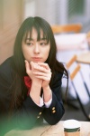 akiyama_rina blazer blouse costume outdoor_cafe school_uniform tie rating:Safe score:0 user:nil!