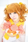bow cosplay hayase_ami idolmaster red_hair skirt takatsuki_yayoi twintails wristband rating:Safe score:3 user:Kryzz