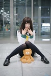 black_legwear cosplay fruits_basket mashiro_ayaki pantyhose sailor_dress souma_kagura stuffed_animal teddy_bear rating:Safe score:1 user:nil!