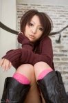 boots cowboy_boots denim girlz_high kneehighs miniskirt murakami_airi skirt sweater rating:Safe score:2 user:nil!