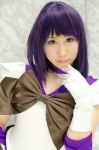 bishoujo_senshi_sailor_moon choker cosplay gloves headband pleated_skirt purple_hair sailor_saturn sailor_uniform saki school_uniform skirt tomoe_hotaru rating:Safe score:1 user:nil!