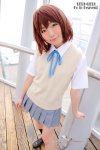blouse cosplay hirasawa_yui kneesocks k-on! natsuki_(iii) pleated_skirt school_uniform skirt sweater_vest rating:Safe score:1 user:nil!