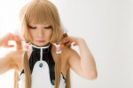 blonde_hair bodysuit chii_(chobits) chobits cosplay hair_ties rinrinko twintails rating:Safe score:0 user:pixymisa