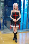 aida_yukiko boots choker cosplay dress guilty_crown pantyhose pink_hair yuzuriha_inori rating:Safe score:1 user:nil!