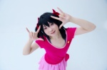 blouse cosplay hairbows kanan_kaori love_live!_school_idol_project pink_eyes skirt twintails yazawa_niko rating:Safe score:0 user:pixymisa