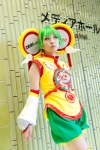 cosplay detached_sleeves dragon_kid green_hair headdress huang_pao-lin mikuro shorts tiger_&_bunny rating:Safe score:1 user:pixymisa