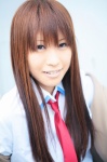 blouse cardigan cosplay makise_kurisu shirota_mizu steins;gate tie rating:Safe score:0 user:nil!