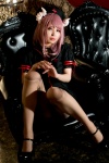 choker cosplay dress fang_(photo_set) na-san nurse nurse_cap nurse_uniform original pantyhose pink_hair sheer_legwear rating:Safe score:0 user:nil!