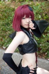 aki_(iv) braid cosplay croptop detached_sleeves half-skirt headdress keyhole kurosaki_mea red_hair shorts to_love-ru to_love-ru_darkness rating:Safe score:1 user:pixymisa