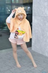 cosplay doma_umaru himouto!_umaru-chan hoodie pantyhose sheer_legwear shorts tshirt yui_(ii) rating:Safe score:2 user:nil!