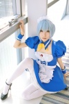 apron ayanami_rei blue_hair cosplay dress hairband hisame_chirumi maid maid_uniform neon_genesis_evangelion thighhighs rating:Safe score:1 user:nil!