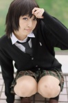 blouse boku_wa_tomodachi_ga_sukunai cardigan cosplay kneesocks mai_(ii) mikazuki_yozora pantyhose pleated_skirt school_uniform skirt tie rating:Safe score:0 user:nil!