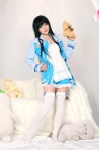 aza_(k_miyuko) cosplay jacket kami-sama_no_memo-chou kim_tai_sik shionji_yuuko skirt stuffed_animal teddy_bear thighhighs zettai_ryouiki rating:Safe score:5 user:DarkSSA