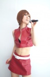 asaka_kei bra cosplay croptop default_costume meiko microphone miniskirt skirt vest vocaloid rating:Safe score:0 user:nil!