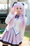 amano_hanei blazer blouse cosplay enako pink_hair pleated_skirt school_uniform skirt supreme_candy thighhighs twintails zettai_ryouiki rating:Safe score:1 user:nil!
