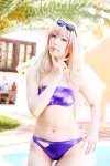 bikini cosplay macross macross_frontier multi-colored_hair pool sachi_budou sheryl_nome sunglasses swimsuit rating:Safe score:0 user:nil!