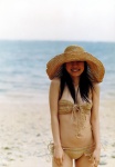 beach bikini birth cleavage kai_asami ocean side-tie_bikini straw_hat swimsuit rating:Safe score:0 user:nil!
