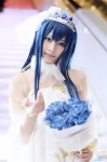 blue_hair cosplay dress kai_(ii) love_live!_school_idol_project sonoda_umi tiara rating:Safe score:0 user:nil!