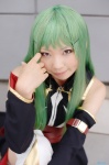 boots cc code_geass cosplay detached_sleeves green_hair hair_clips seino_merika shorts rating:Safe score:0 user:nil!