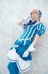 cosplay dress gloves hairbow megurine_luka nayuta pantyhose pink_hair project_diva_2nd vocaloid rating:Safe score:1 user:nil!