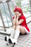 boots bow cosplay dress hairbow original pantyhose red_hair yuu_(ii) rating:Safe score:1 user:pixymisa