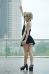 blonde_hair cosplay dress hazuki_minami hoshina_utau microphone pantyhose shugo_chara! twintails rating:Safe score:5 user:nil!