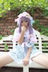 capelet cosplay dress enako hat patchouli_knowledge purple_hair touhou rating:Safe score:1 user:nil!