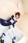 apron asazumi_yuumi bathroom bathtub choker cleavage cosplay dress hairband hair_ribbons maid maid_uniform sara_francis thighhighs wataridori_ni_yadorigi_wo zettai_ryouiki rating:Safe score:0 user:nil!
