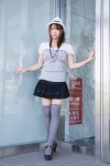 blouse hat katou_mari miniskirt necklace skirt thighhighs zettai_ryouiki rating:Safe score:0 user:pixymisa