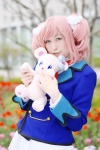aikatsu! amahane_madoka blazer cosplay hoshino_kana pink_hair pleated_skirt school_uniform skirt twintails rating:Safe score:0 user:nil!
