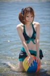 beach bikini_top cleavage hazuki_minami miniskirt ocean side_ponytail skirt swimsuit wet rating:Safe score:0 user:nil!