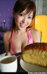 apron cleavage costume halter_top kitchen nakayama_erisa serving_tray striped waitress rating:Safe score:0 user:nil!
