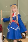 blonde_hair boots broom cofi cosplay dress hairbow puyo_puyo witch_(puyo_puyo) rating:Safe score:0 user:pixymisa